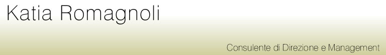 Katia Romagnoli - Consulente di Direzione e Management